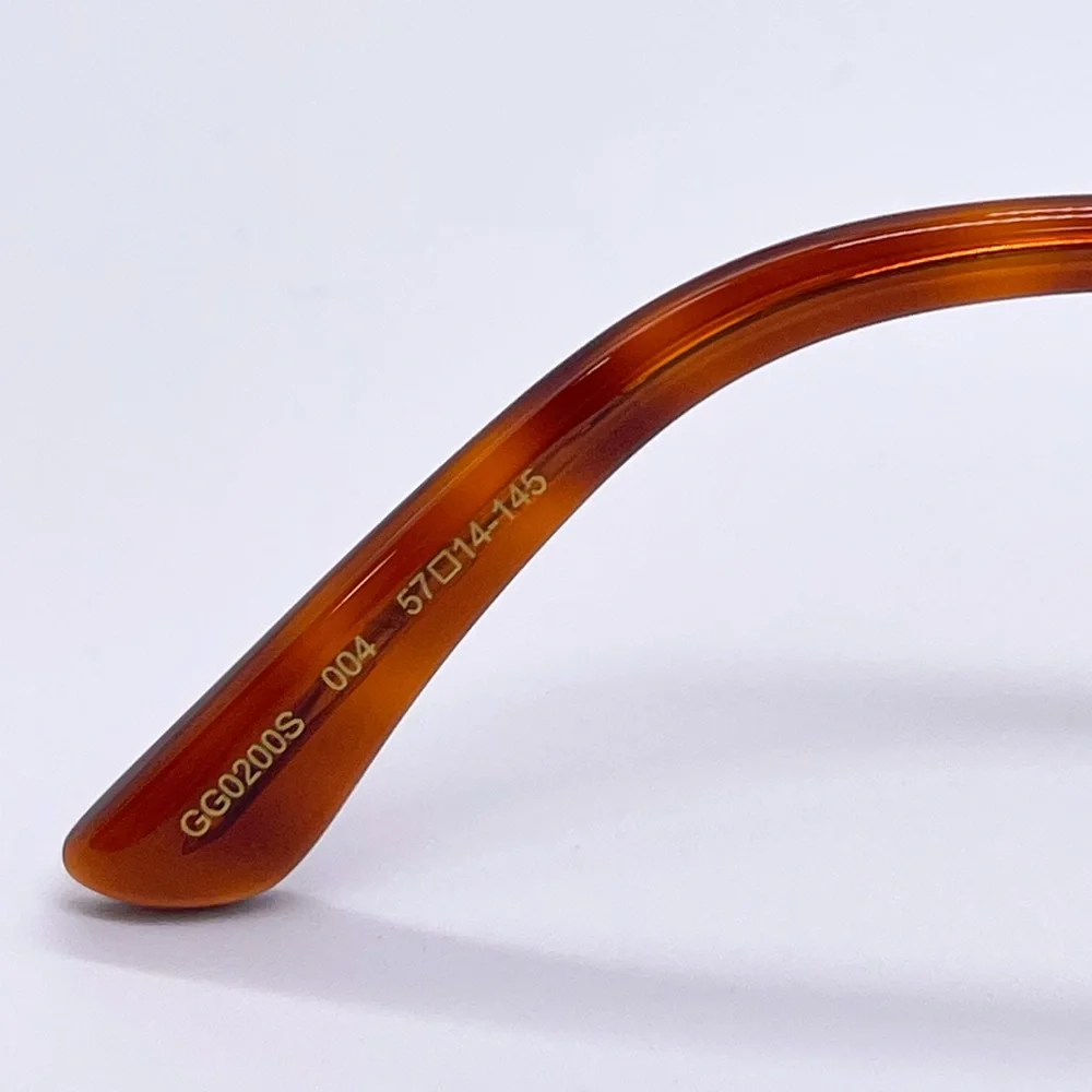 NEW GUCCI GG0200S 004 PILOT UNISEX GOLD BLUE GUCCI SUNGLASSES